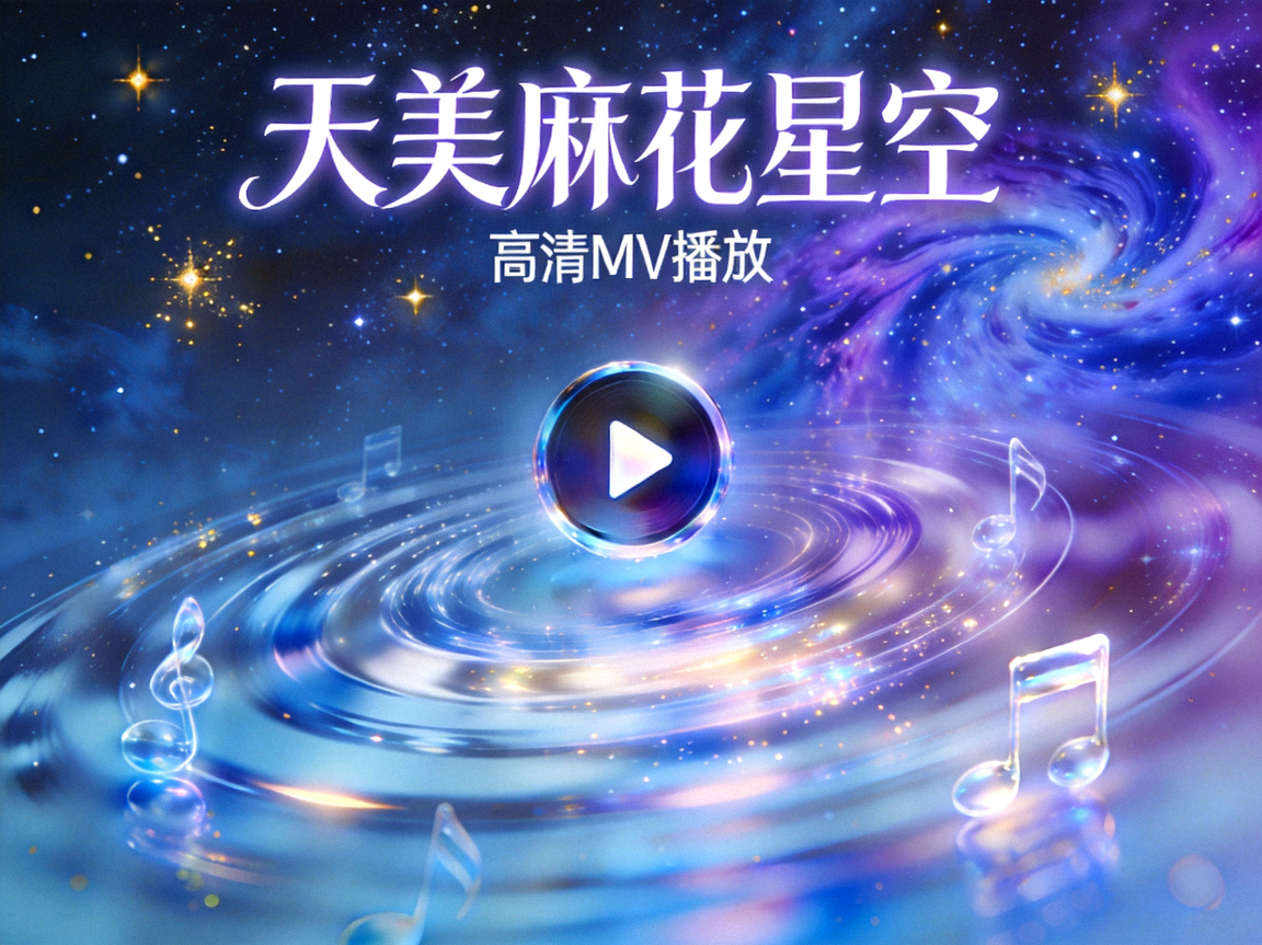 天美麻花星空高清MV播放音乐封面 - 音乐播放视觉艺术